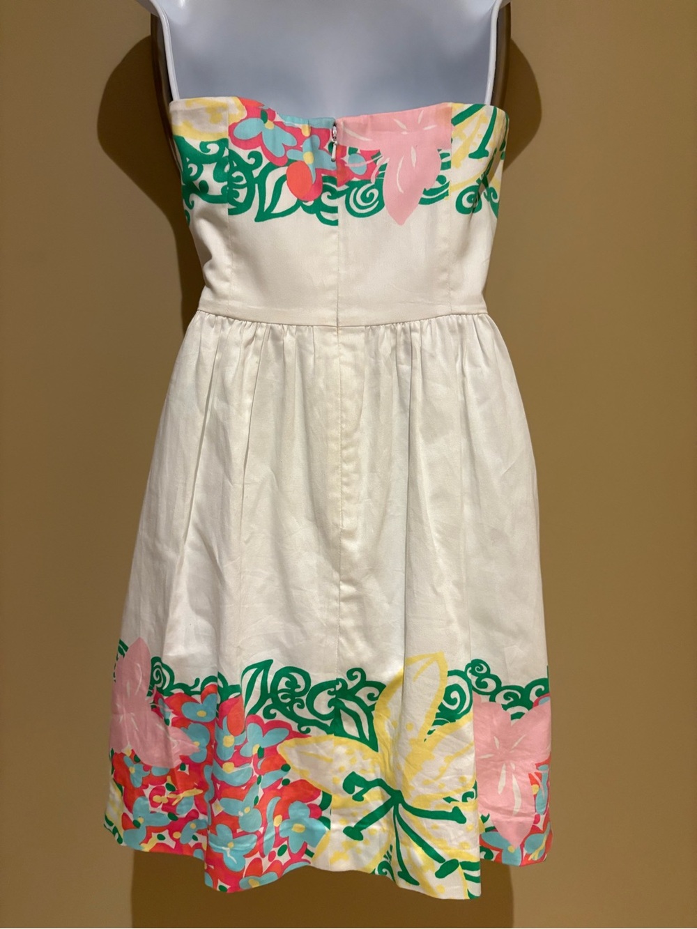 Lilly Pulitzer Lottie Resort Mariposa Place Strapless Dress Size 6 Floral Lined - Picture 6 of 10